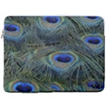 Peacock Feathers Details 17  Vertical Laptop Sleeve Case With Pocket