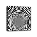 Circles Checkered Abstract Abstraction Art Mini Canvas 4  x 4  (Stretched)