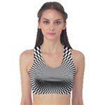 Circles Checkered Abstract Abstraction Art Fitness Sports Bra