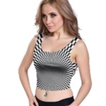 Circles Checkered Abstract Abstraction Art Crop Top