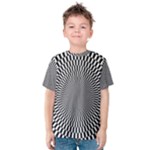 Circles Checkered Abstract Abstraction Art Kids  Cotton T-Shirt