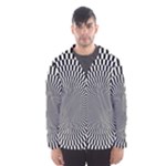 Circles Checkered Abstract Abstraction Art Men s Hooded Windbreaker