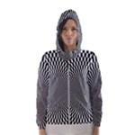 Circles Checkered Abstract Abstraction Art Women s Hooded Windbreaker