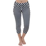 Circles Checkered Abstract Abstraction Art Capri Winter Leggings 