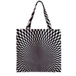 Circles Checkered Abstract Abstraction Art Zipper Grocery Tote Bag