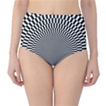 Circles Checkered Abstract Abstraction Art Classic High-Waist Bikini Bottoms