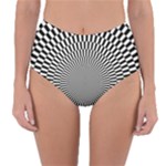 Circles Checkered Abstract Abstraction Art Reversible High-Waist Bikini Bottoms