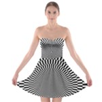 Circles Checkered Abstract Abstraction Art Strapless Bra Top Dress