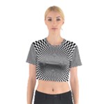 Circles Checkered Abstract Abstraction Art Cotton Crop Top