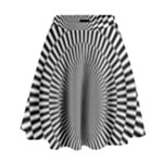 Circles Checkered Abstract Abstraction Art High Waist Skirt