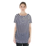 Circles Checkered Abstract Abstraction Art Skirt Hem Sports Top