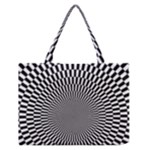 Circles Checkered Abstract Abstraction Art Zipper Medium Tote Bag