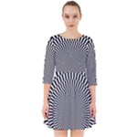 Circles Checkered Abstract Abstraction Art Smock Dress