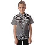 Circles Checkered Abstract Abstraction Art Kids  Short Sleeve Shirt