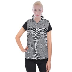 Circles Checkered Abstract Abstraction Art Women s Button Up Vest from ArtsNow.com