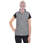 Circles Checkered Abstract Abstraction Art Women s Button Up Vest