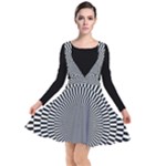 Circles Checkered Abstract Abstraction Art Plunge Pinafore Dress