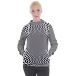 Circles Checkered Abstract Abstraction Art Women s Hooded Pullover