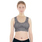 Circles Checkered Abstract Abstraction Art Sports Bra With Pocket