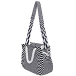 Circles Checkered Abstract Abstraction Art Rope Handles Shoulder Strap Bag