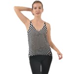 Circles Checkered Abstract Abstraction Art Chiffon Cami