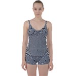 Circles Checkered Abstract Abstraction Art Tie Front Two Piece Tankini