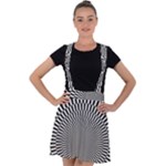 Circles Checkered Abstract Abstraction Art Velvet Suspender Skater Skirt