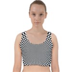 Circles Checkered Abstract Abstraction Art Velvet Racer Back Crop Top