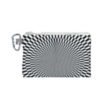 Circles Checkered Abstract Abstraction Art Canvas Cosmetic Bag (Small)