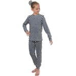 Circles Checkered Abstract Abstraction Art Kids  Long Sleeve Set 