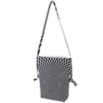 Circles Checkered Abstract Abstraction Art Folding Shoulder Bag