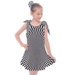 Circles Checkered Abstract Abstraction Art Kids  Tie Up Tunic Dress