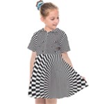 Circles Checkered Abstract Abstraction Art Kids  Sailor Dress