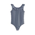 Circles Checkered Abstract Abstraction Art Kids  Frill Swimsuit