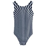 Circles Checkered Abstract Abstraction Art Kids  Cut-Out Back One Piece Swimsuit