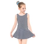 Circles Checkered Abstract Abstraction Art Kids  Skater Dress Swimsuit