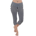 Circles Checkered Abstract Abstraction Art Lightweight Velour Capri Yoga Leggings