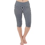 Circles Checkered Abstract Abstraction Art Lightweight Velour Cropped Yoga Leggings