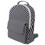 Circles Checkered Abstract Abstraction Art Flap Pocket Backpack (Small)