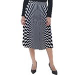 Circles Checkered Abstract Abstraction Art Classic Velour Midi Skirt 