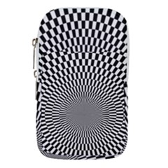 Circles Checkered Abstract Abstraction Art Waist Pouch (Large) from ArtsNow.com