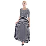 Circles Checkered Abstract Abstraction Art Half Sleeves Maxi Dress