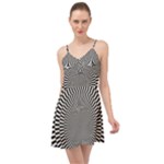 Circles Checkered Abstract Abstraction Art Summer Time Chiffon Dress