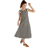 Circles Checkered Abstract Abstraction Art Summer Maxi Dress