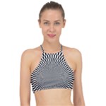 Circles Checkered Abstract Abstraction Art Halter Bikini Top