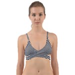 Circles Checkered Abstract Abstraction Art Wrap Around Bikini Top