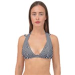 Circles Checkered Abstract Abstraction Art Double Strap Halter Bikini Top