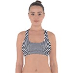 Circles Checkered Abstract Abstraction Art Cross Back Hipster Bikini Top 