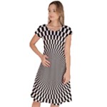 Circles Checkered Abstract Abstraction Art Classic Short Sleeve Dress