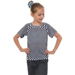 Circles Checkered Abstract Abstraction Art Kids  Mesh Piece T-Shirt